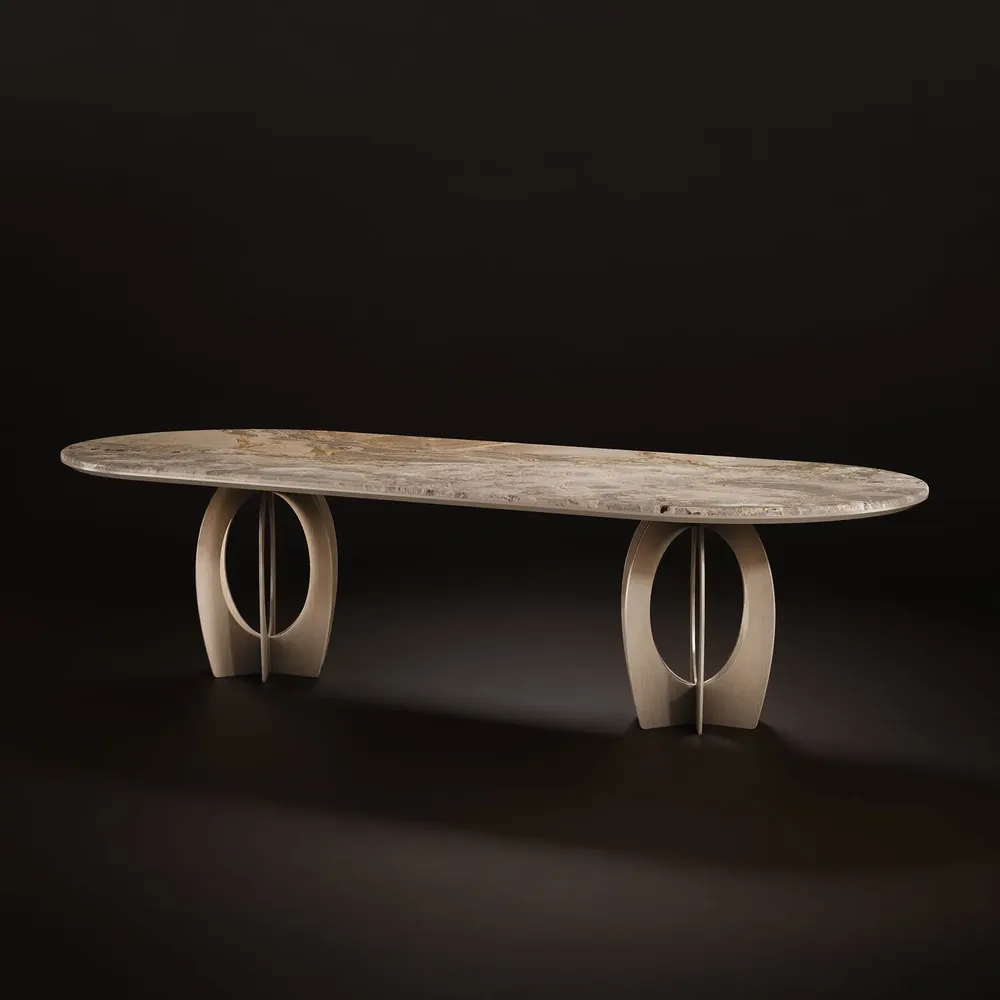 Tables Salle à Manger - Table de salle à manger ovale Boulder - PORUS STUDIO