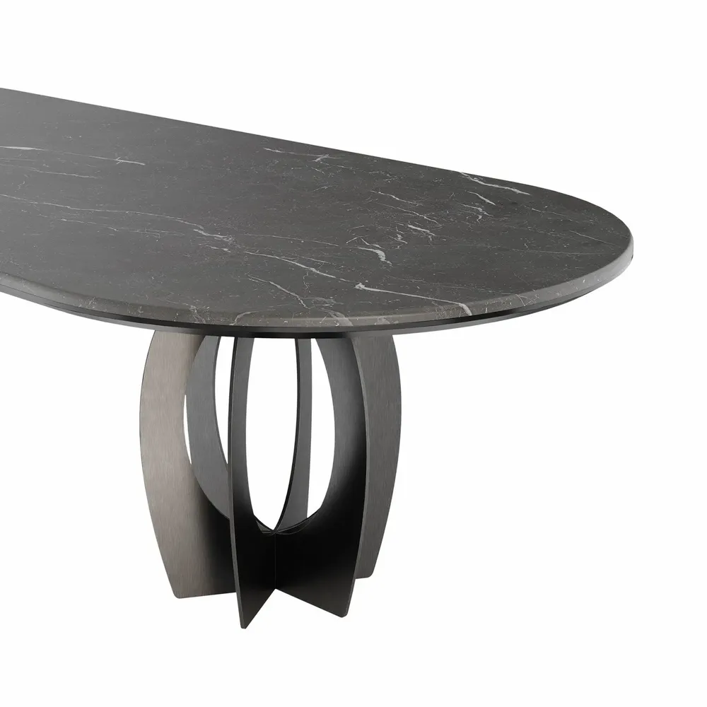 Tables Salle à Manger - Table de salle à manger ovale Boulder - PORUS STUDIO