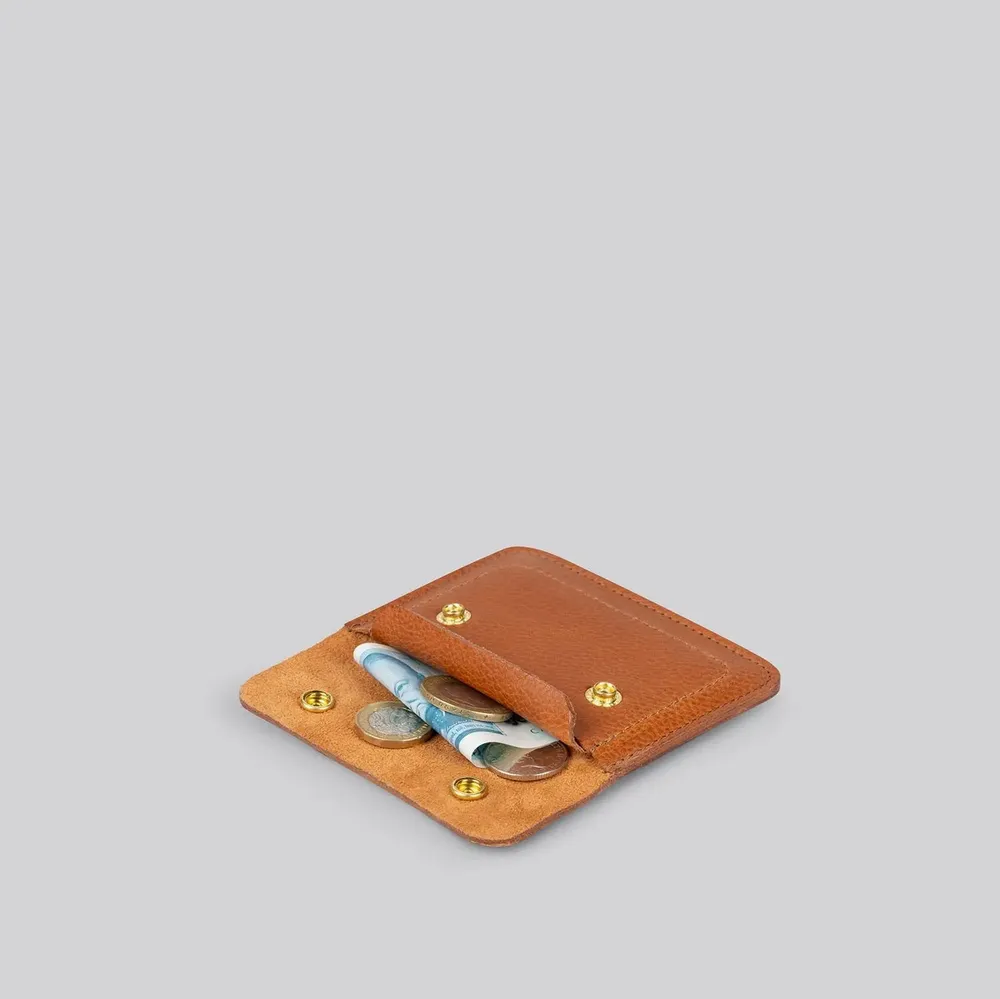 Pochettes - Kermit - Petit porte-monnaie et porte-cartes en cuir brun grainé - MIMI BERRY