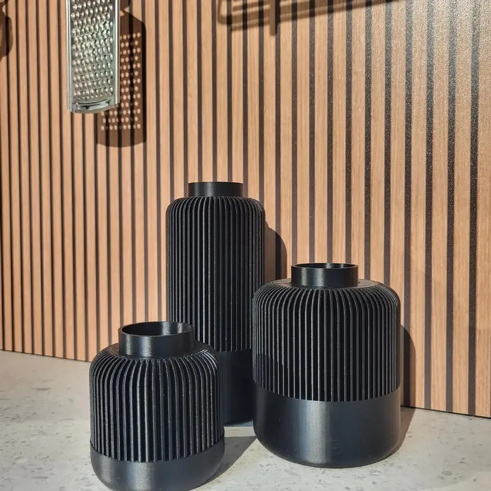 Vases - Triplette of interlocking 3D vases - Designer interior decoration - CRÉA-TH