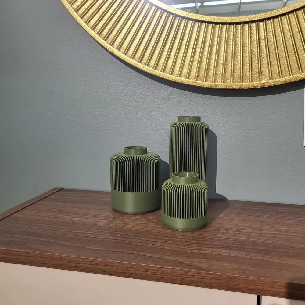 Vases - Triplette of interlocking 3D vases - Designer interior decoration - CRÉA-TH