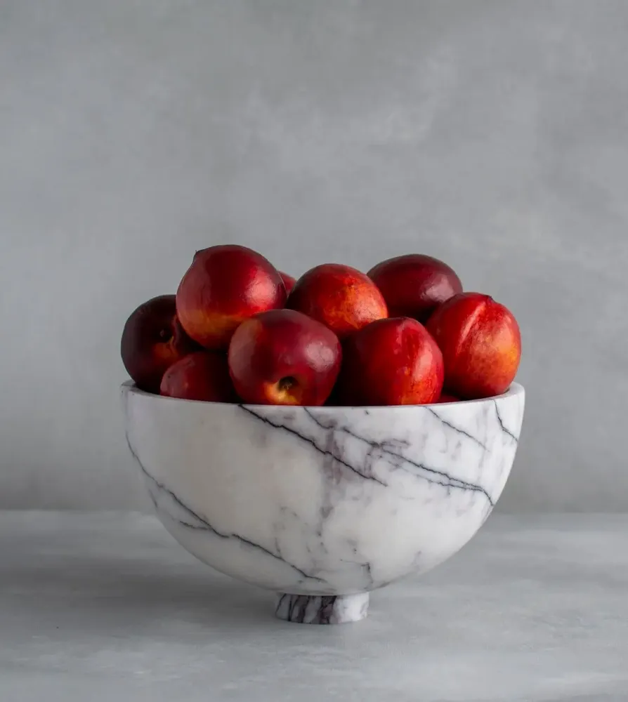 Platter and bowls - LILAC MARBLE FRUIT BOWL - KIWANO CONCEPT