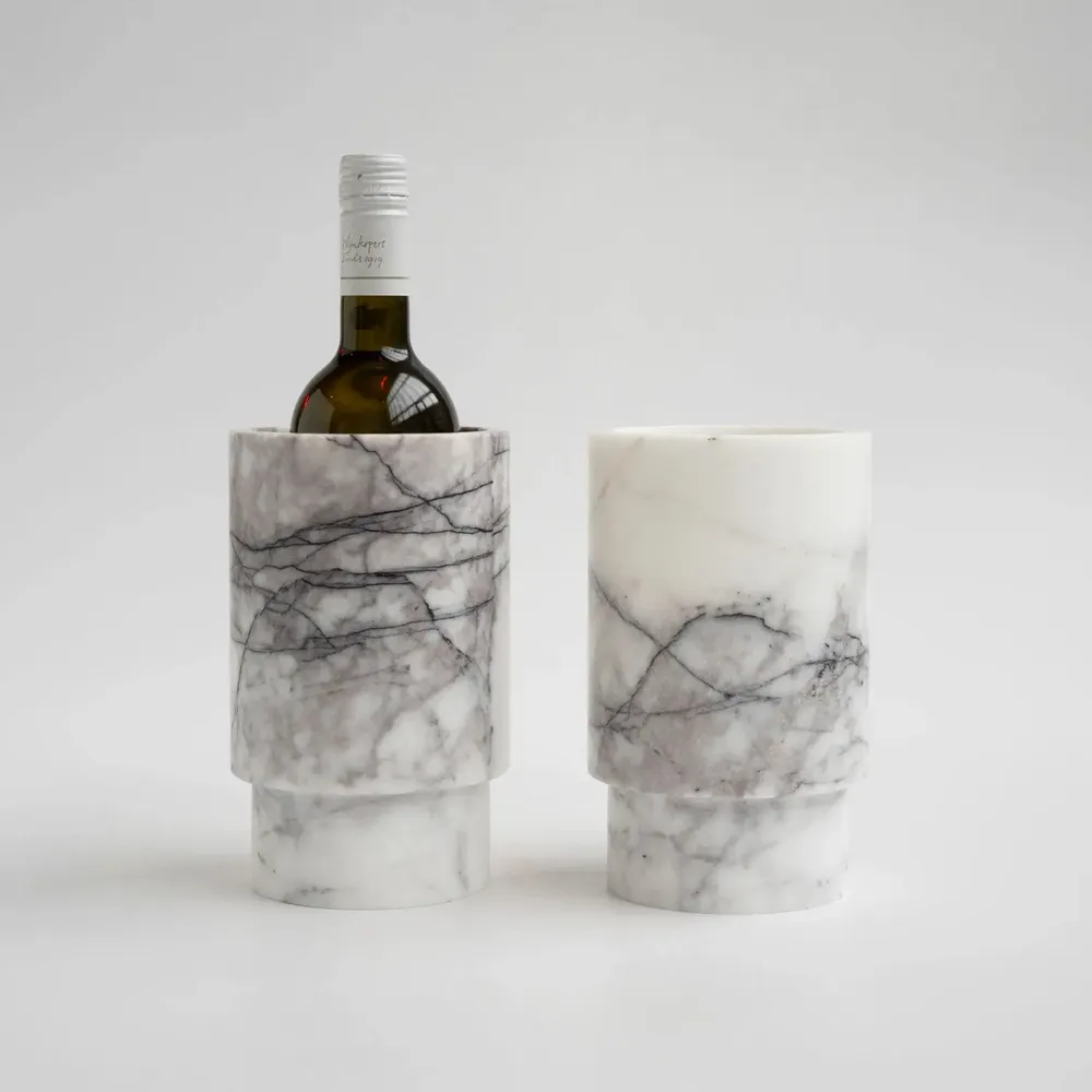 Plats et saladiers - WHITE LILAC MARBLE VASE - WINE COOLER - KIWANO CONCEPT