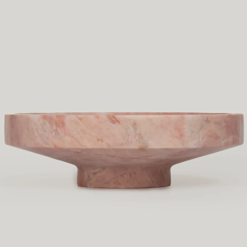 Plats et saladiers - PINK MARBLE NARROW BOWL - KIWANO CONCEPT