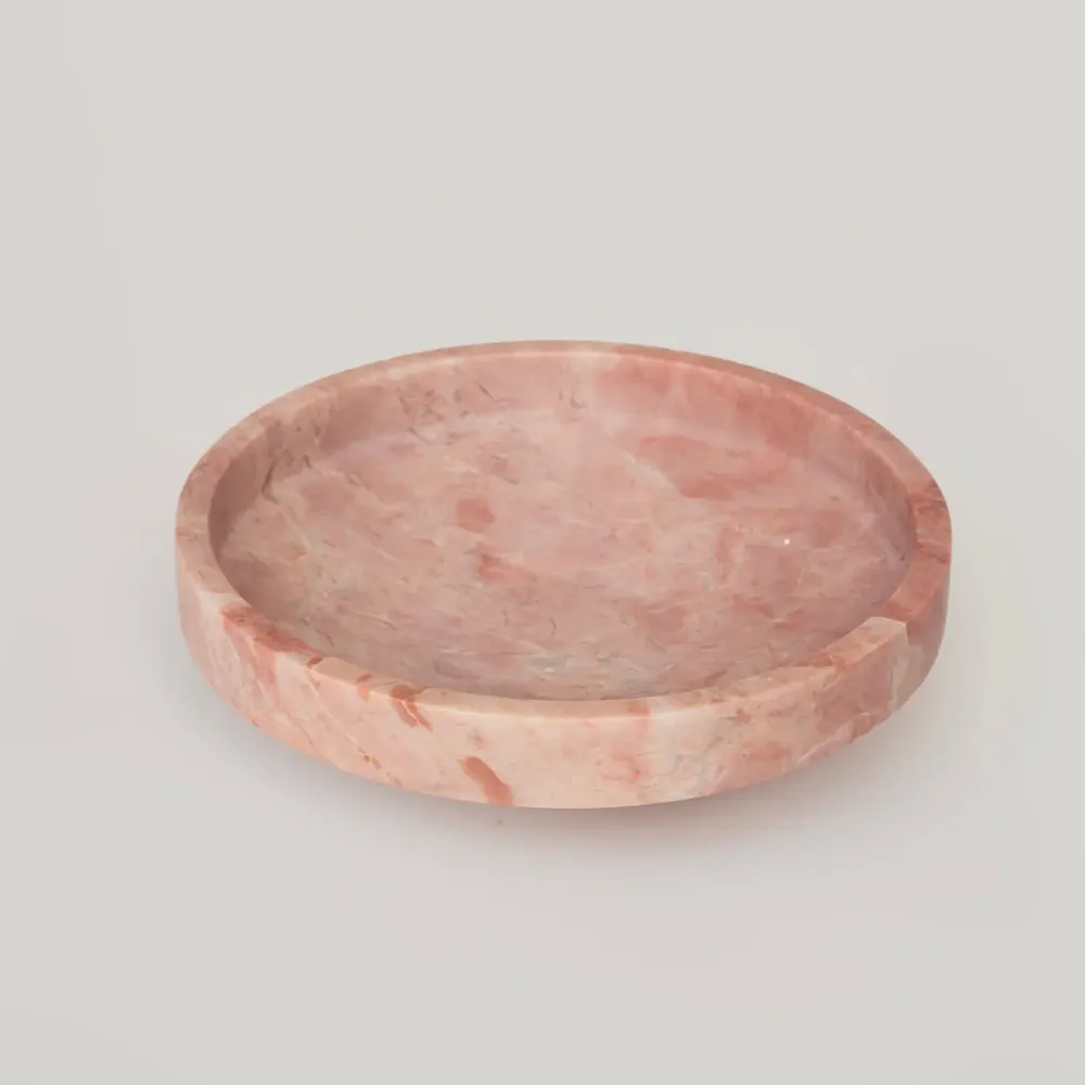 Plats et saladiers - PINK MARBLE NARROW BOWL - KIWANO CONCEPT