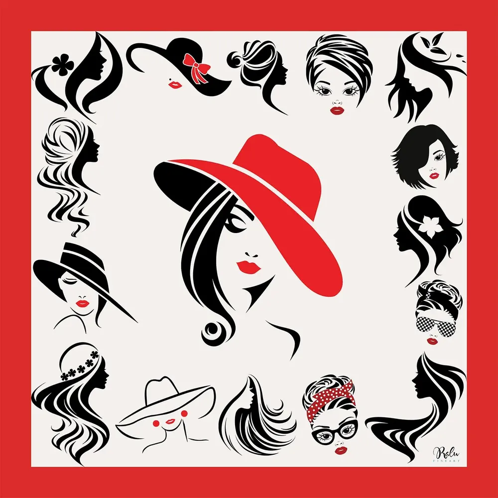 Foulards et écharpes - Écharpe Humeurs et Styles 70x70 cm - RALUFINEART