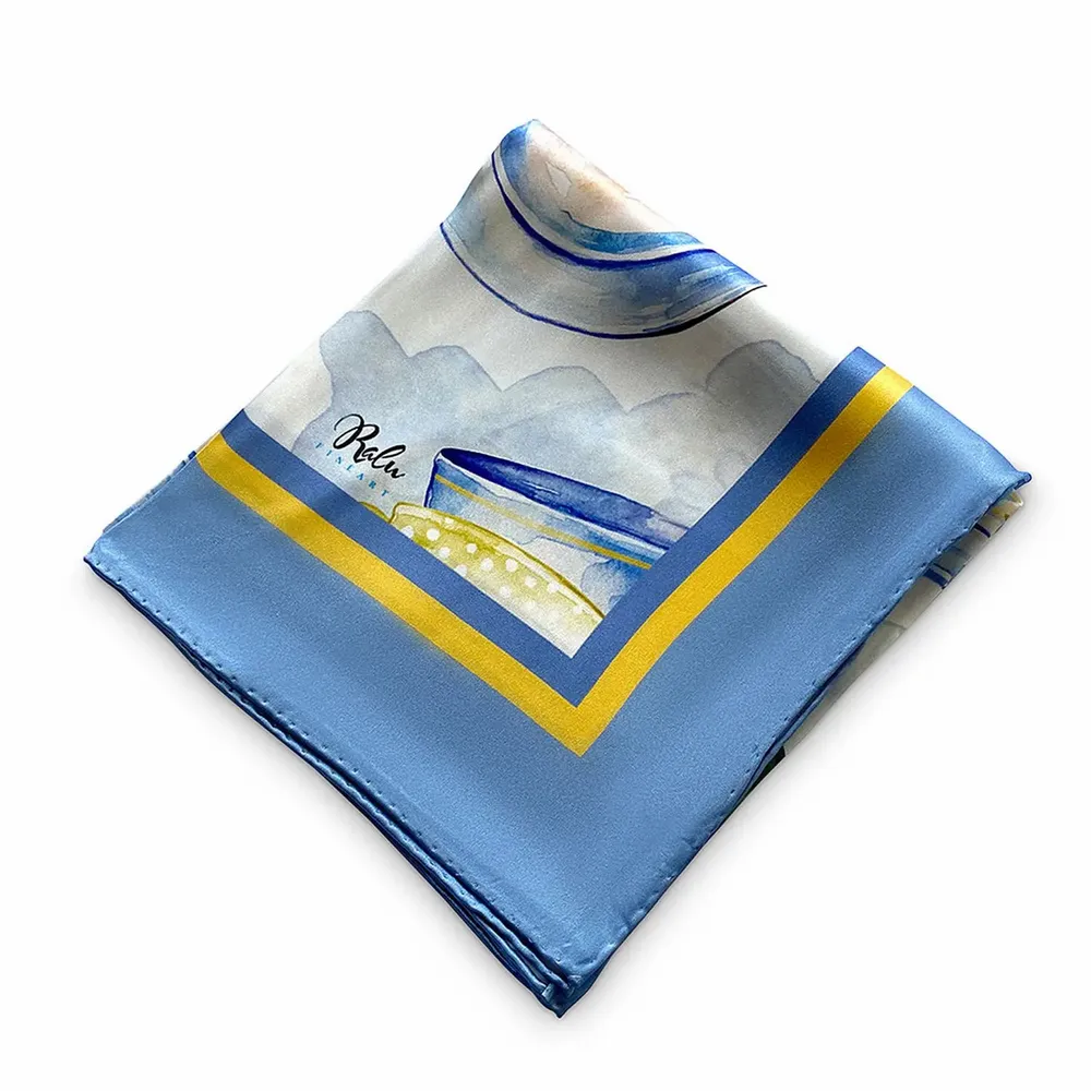 Scarves - Tea Time Scarf 70X70 CM - RALUFINEART