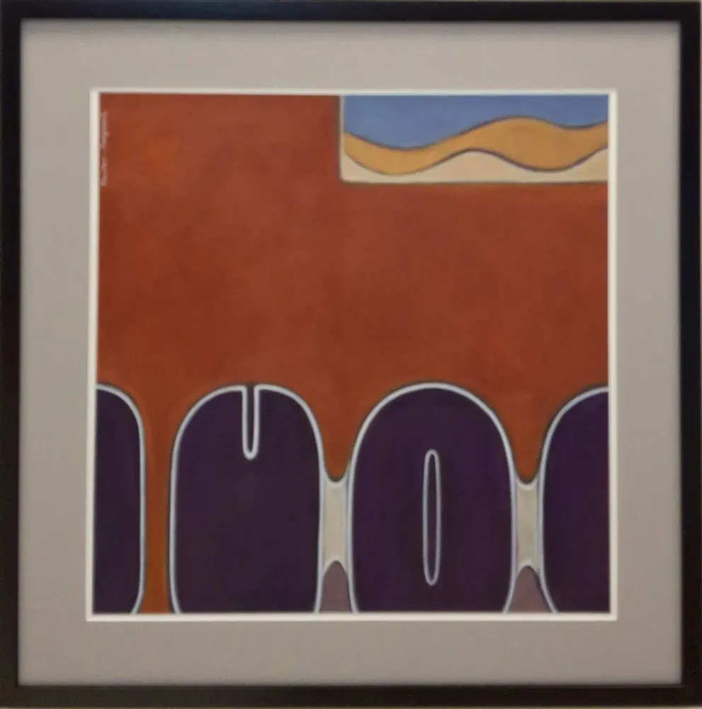 Paintings - acrylic on paper framed 65cm x 65cm - FOUCHER-POIGNANT