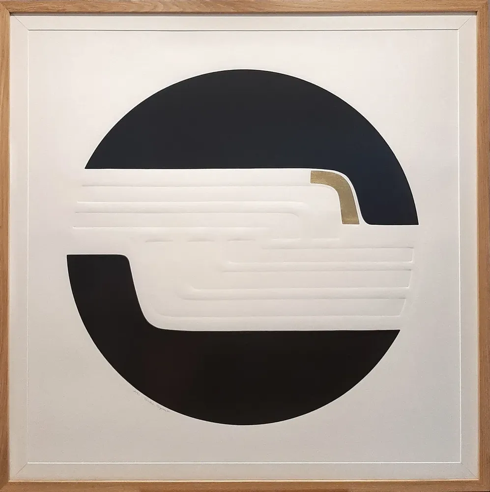 Paintings - engraving, embossing, gold leaf 120 cm x 120 cm - FOUCHER-POIGNANT