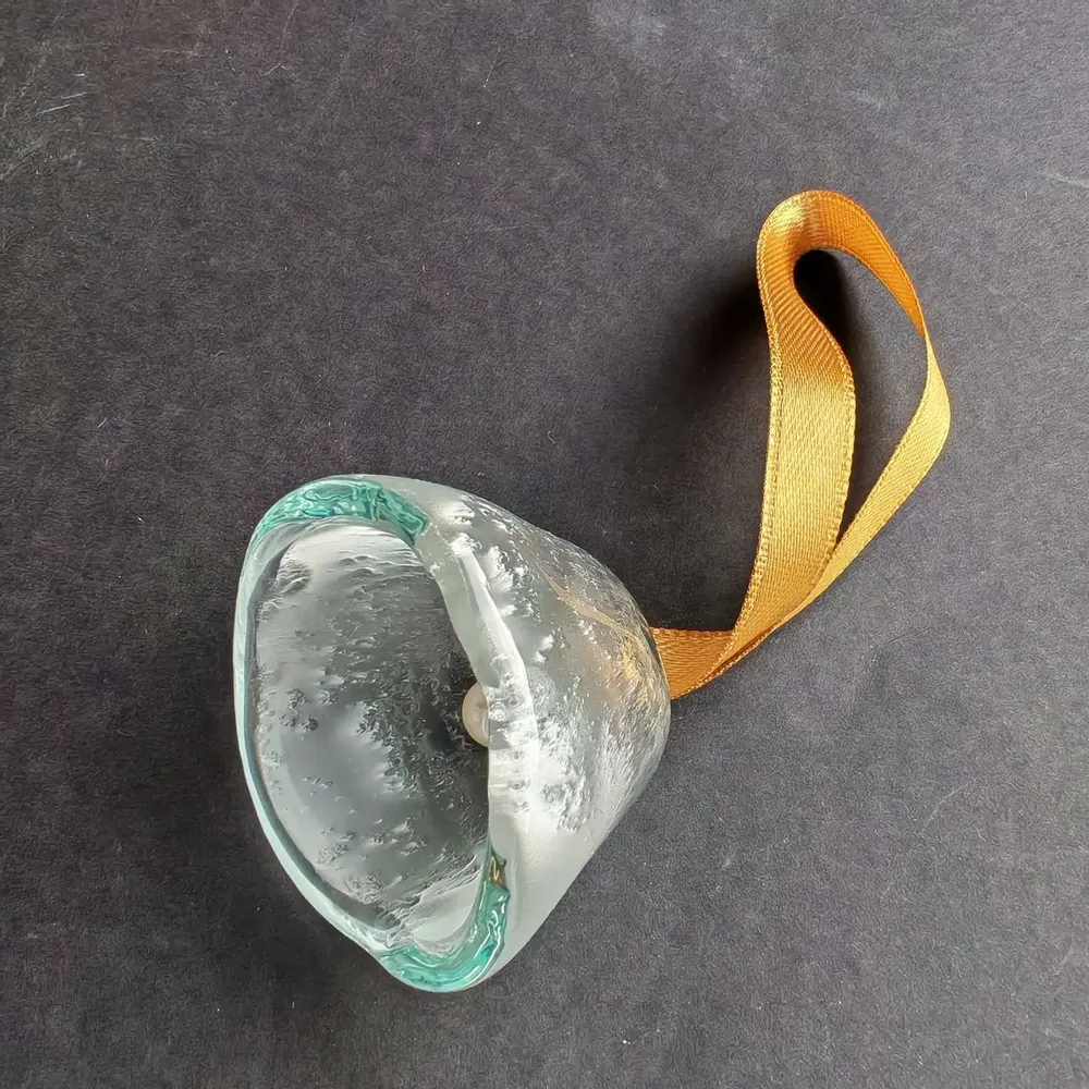 Autres décorations de Noël - Grande cloche en verre transparent sur un élégant cintre en ruban - CARNEOL GLASS