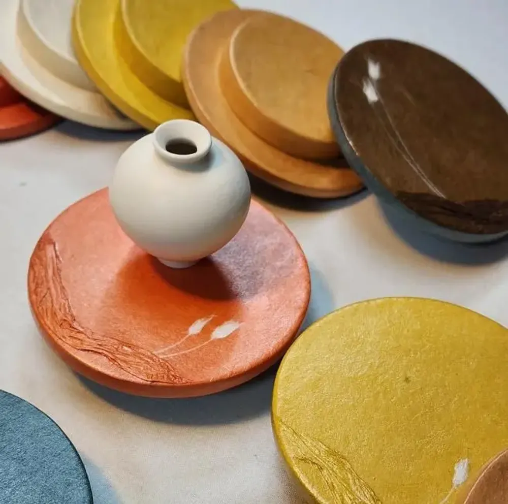 Gifts - [HONG HYUN-JEONG HANJI CRAFT STUDIO] Udumbara Tea Coaster - KCDF