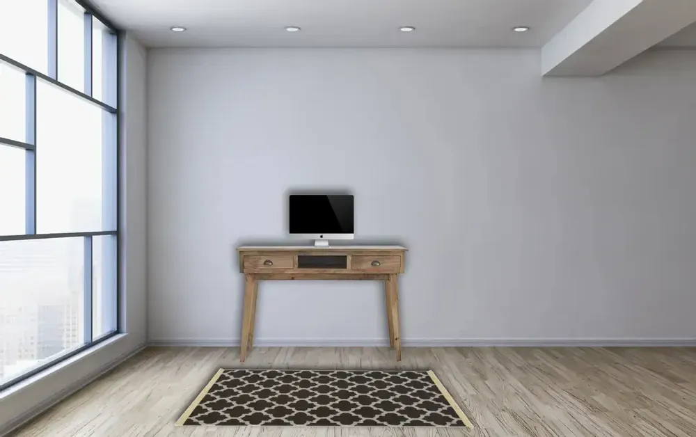 Desks - Artisan Furniture Solid Wood 2 Drawer Shell Writing Desk, 1 Shelf, Brown - ARTISAN FURNITURE