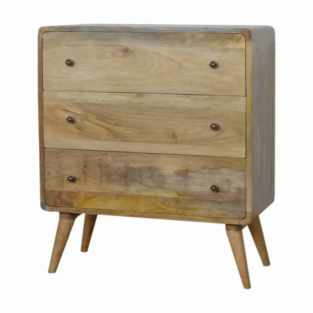 Chiffonniers - Artisan Furniture Commode Courbe, 3 Tiroirs, Oak-ish, Marron - ARTISAN FURNITURE