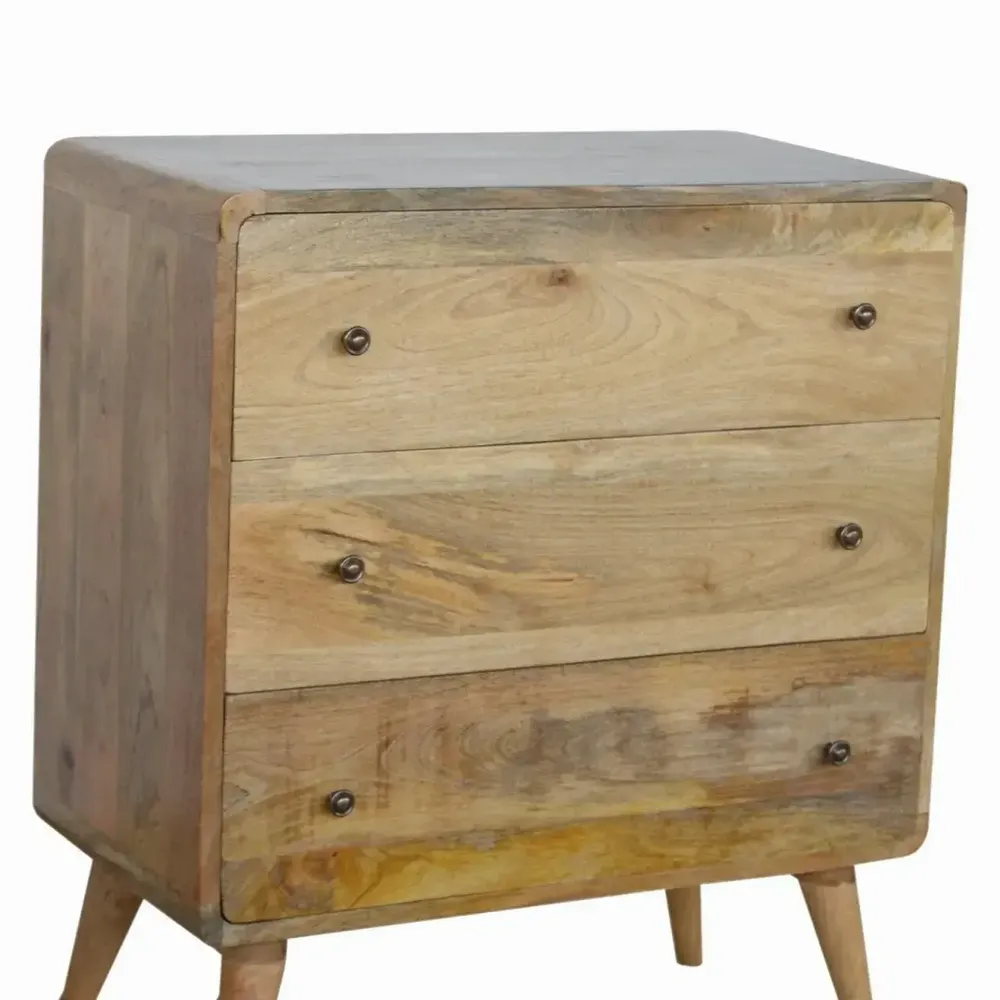 Chiffonniers - Artisan Furniture Commode Courbe, 3 Tiroirs, Oak-ish, Marron - ARTISAN FURNITURE