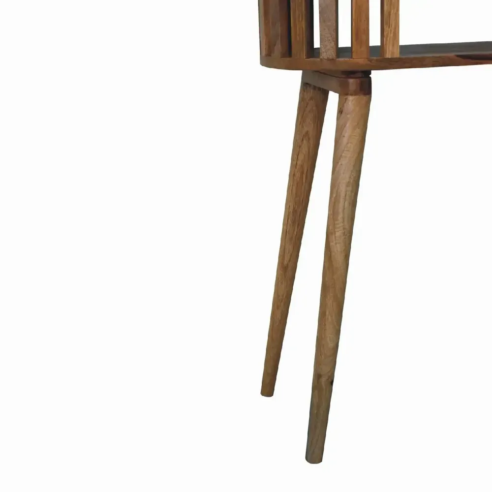 Console table - Artisan Furniture Solid Wood Ariella Console Table, Open Shelf, Nordic Legs, Beige - ARTISAN FURNITURE