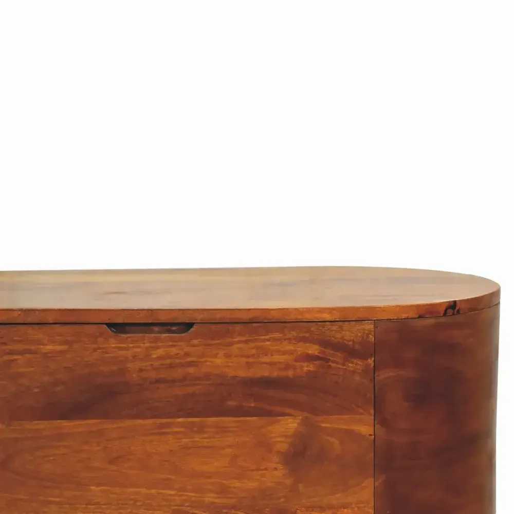Storage boxes - Artisan Furniture Solid Wood Rounded Lid up Blanket Box, Chestnut, Brown - ARTISAN FURNITURE