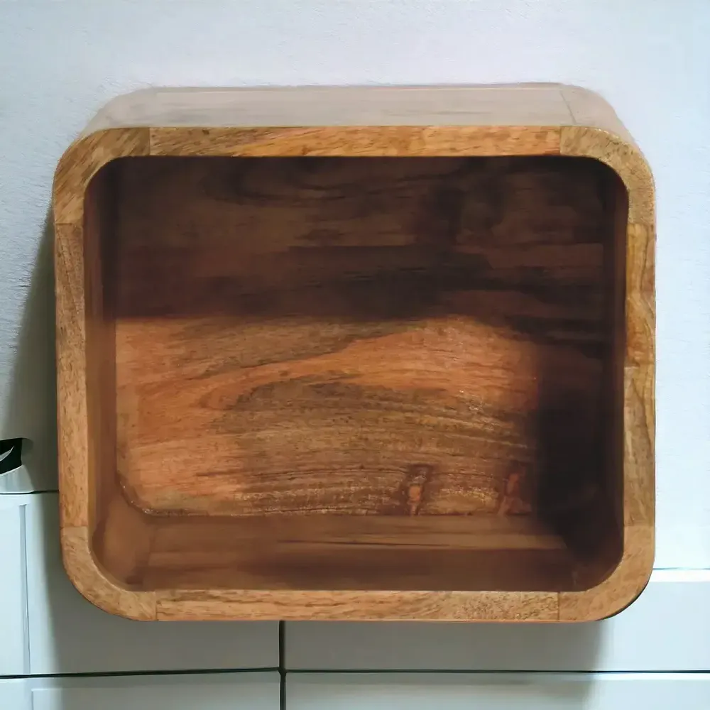 Tables de nuit - Artisan Furniture en bois massif Chêne clair Suspendu Table de chevet, Niche ouverte, Marron Clair - ARTISAN FURNITURE