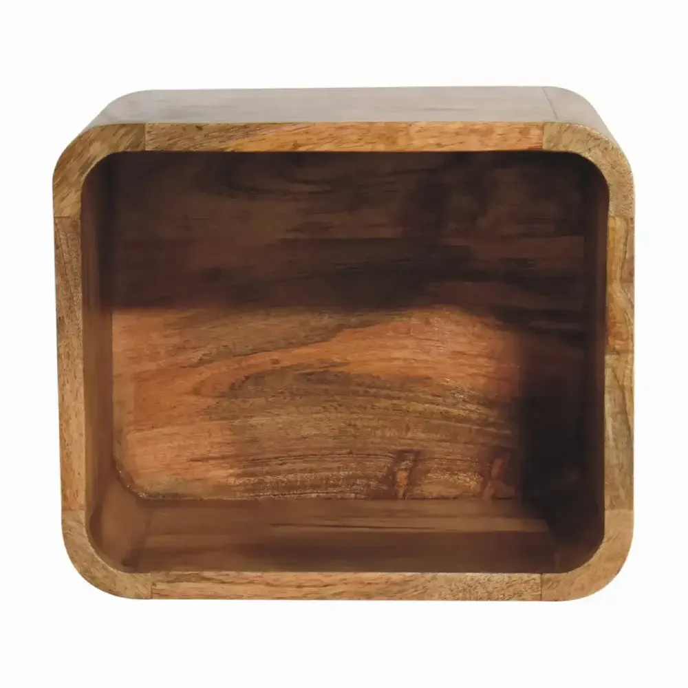 Tables de nuit - Artisan Furniture en bois massif Chêne clair Suspendu Table de chevet, Niche ouverte, Marron Clair - ARTISAN FURNITURE