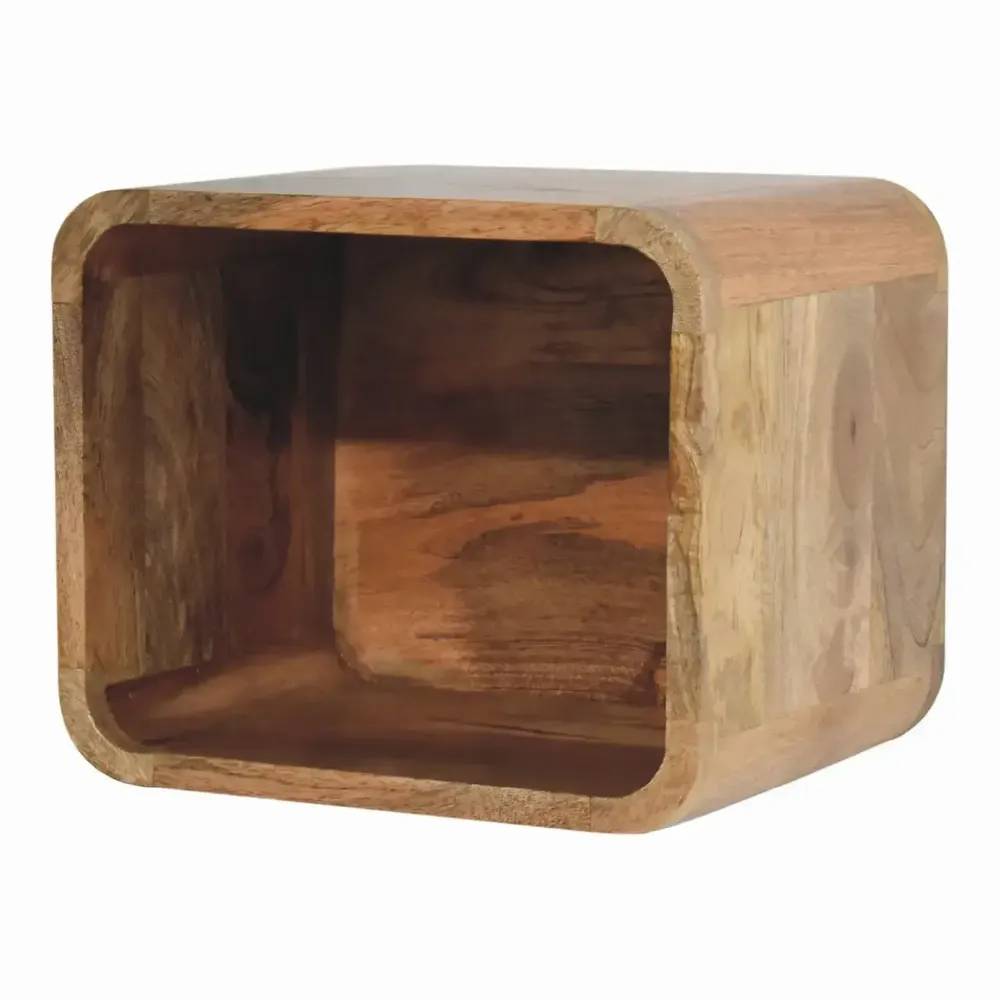 Tables de nuit - Artisan Furniture en bois massif Chêne clair Suspendu Table de chevet, Niche ouverte, Marron Clair - ARTISAN FURNITURE