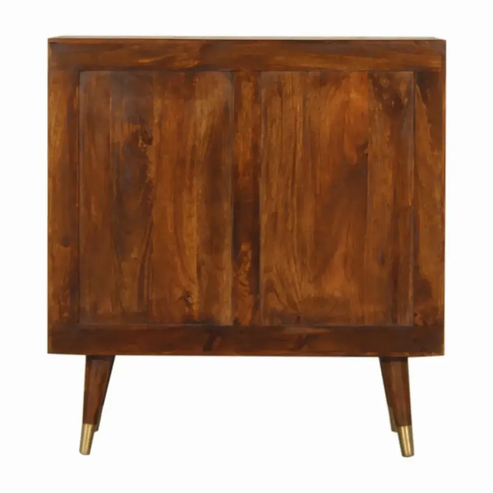 Buffets - Artisan Furniture en bois massif Manille Doré Armoire, Brass-Plated Portes, Doré and Dark Marron - ARTISAN FURNITURE