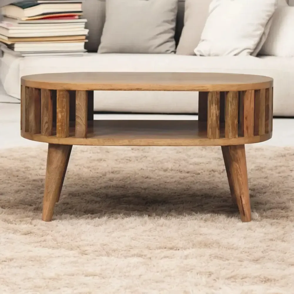 Tables basses - Artisan Furniture en bois massif Mini Ariella Table basse, Open Niche, Beige - ARTISAN FURNITURE