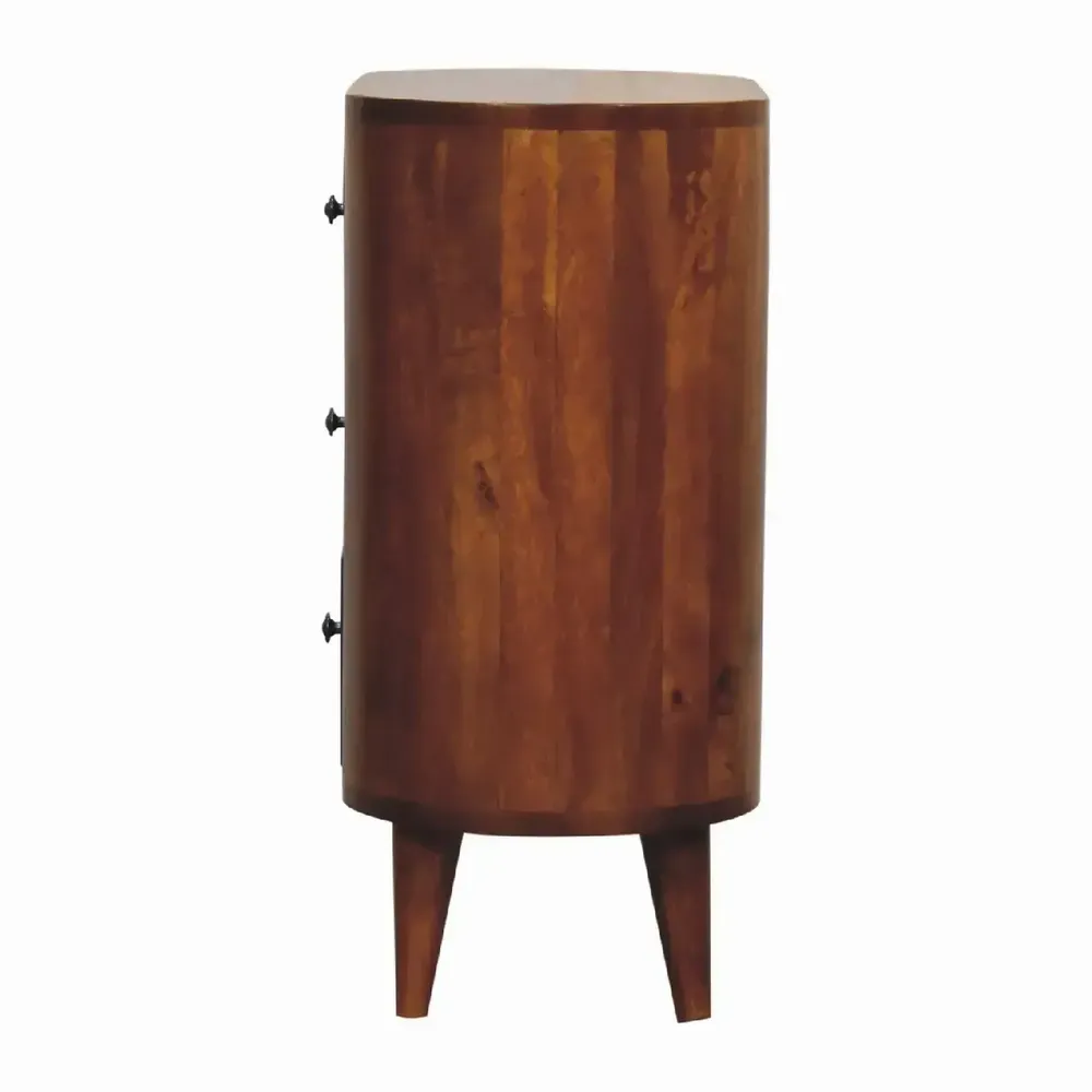 Buffets - Artisan Furniture en bois massif Mini Châtaigne Armoire, 3 Tiroirs, Dark Marron - ARTISAN FURNITURE