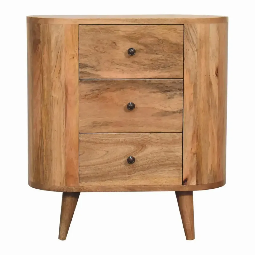 Buffets - Artisan Furniture en bois massif Mini Chêne clair Armoire, 3 Tiroirs, Beige - ARTISAN FURNITURE