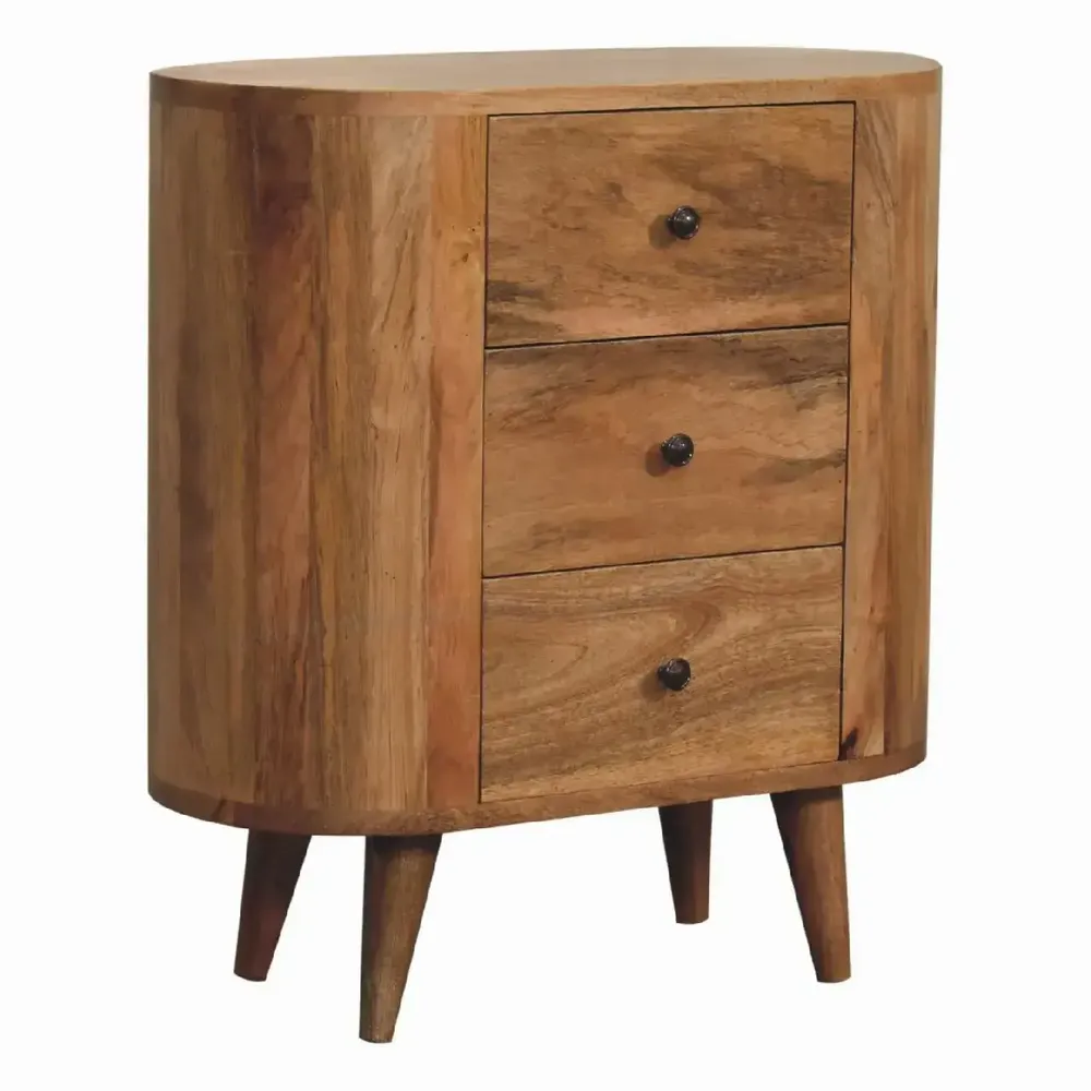 Buffets - Artisan Furniture en bois massif Mini Chêne clair Armoire, 3 Tiroirs, Beige - ARTISAN FURNITURE