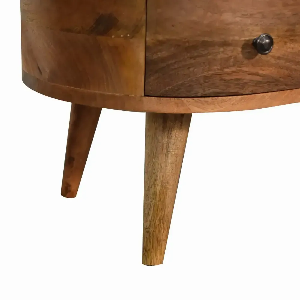 Tables basses - Artisan Furniture en bois massif Mini Chêne clair Ondulé Table basse, 1 Tiroir et Niche ouverte, Pieds nordiques, Chêne clair, Marron - ARTISAN FURNITURE