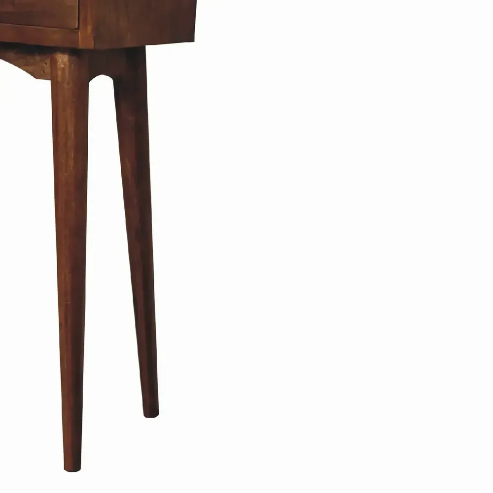 Consoles - Artisan Furniture en bois massif Mini Commodenut Hallway Console, 2 Tiroirs, Pieds nordiques, Commodenut, Marron - ARTISAN FURNITURE