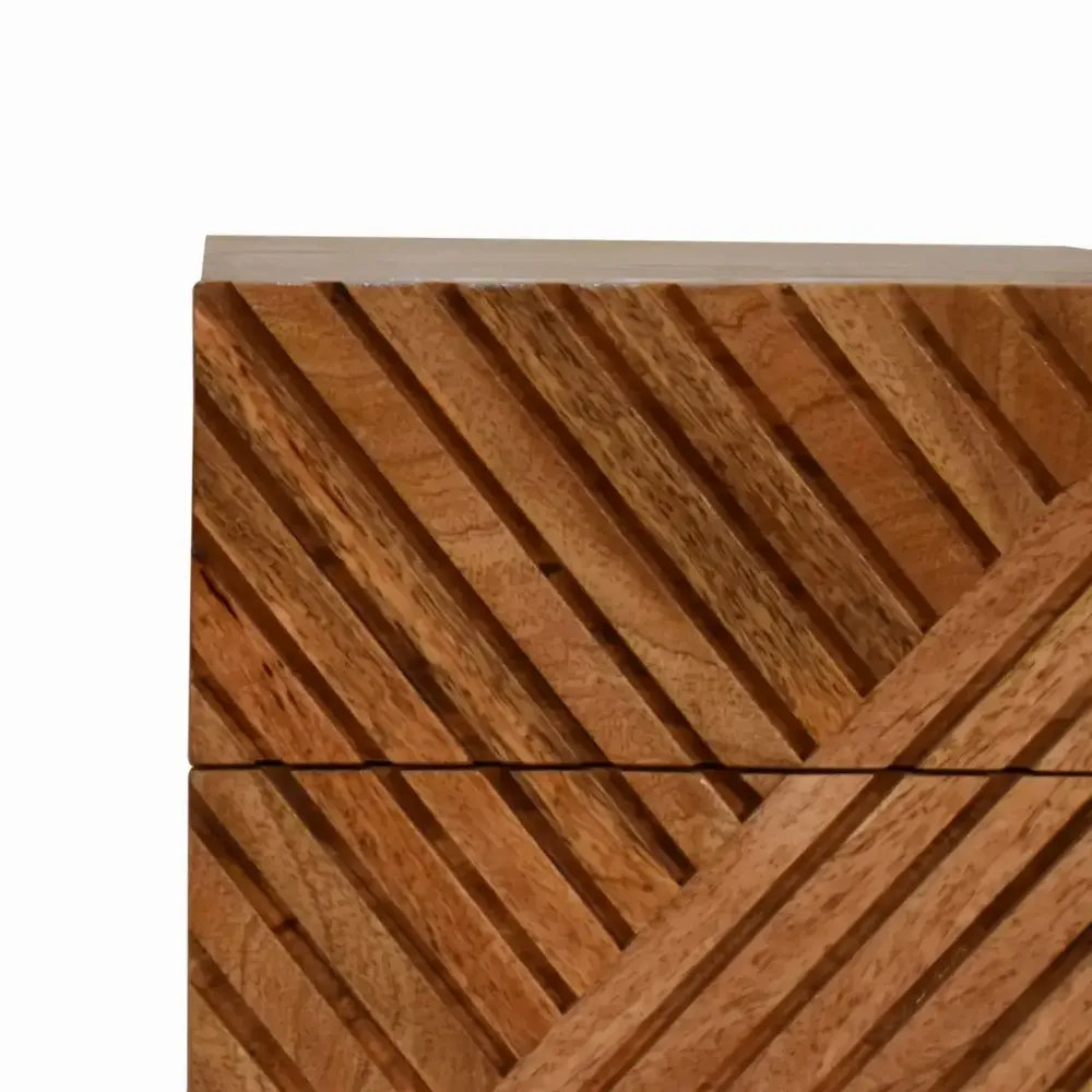 Tables de nuit - Artisan Furniture en bois massif Mini Lillie Table de chevet, 2 Tiroirs, Marron - ARTISAN FURNITURE