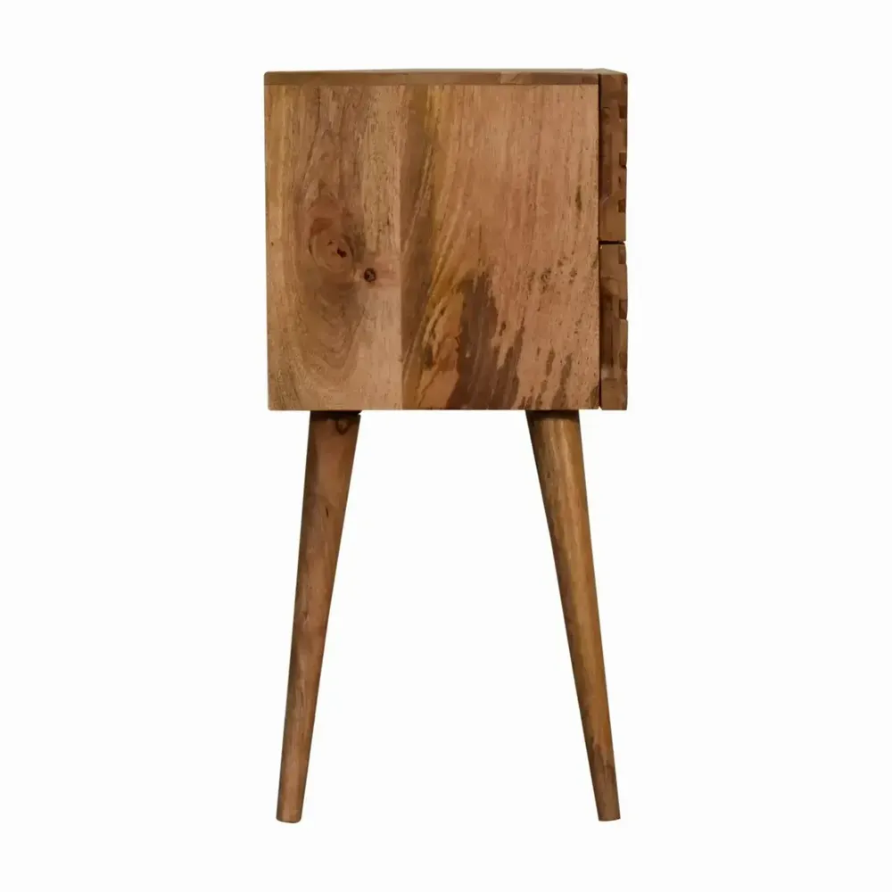Tables de nuit - Artisan Furniture en bois massif Mini Lillie Table de chevet, 2 Tiroirs, Marron - ARTISAN FURNITURE