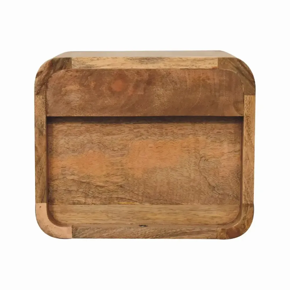 Tables de nuit - Artisan Furniture en bois massif Mini Suspendu Ouvert Table de chevet, 1 Tiroir et 1 Niche ouverte, Chêne clair, Marron - ARTISAN FURNITURE