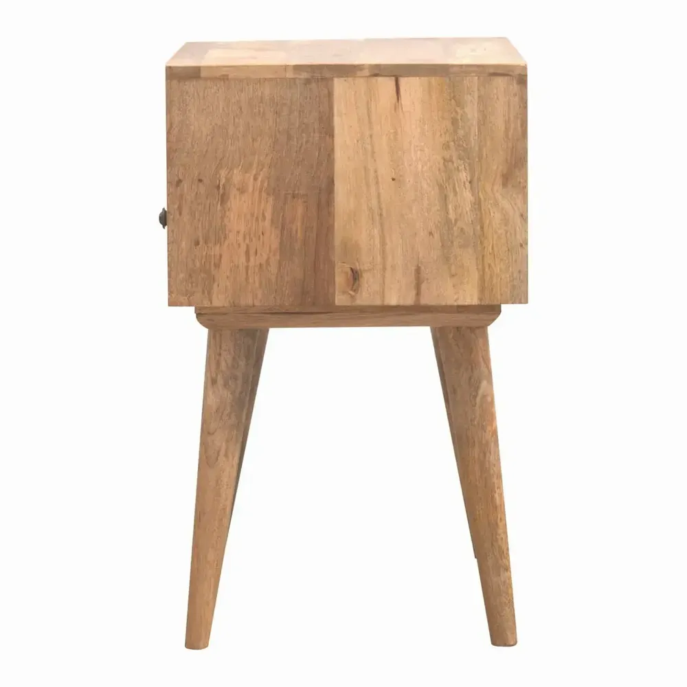 Tables de nuit - Artisan Furniture en bois massif Modern Table de chevet, 1 Tiroir et Niche ouverte, Beige - ARTISAN FURNITURE