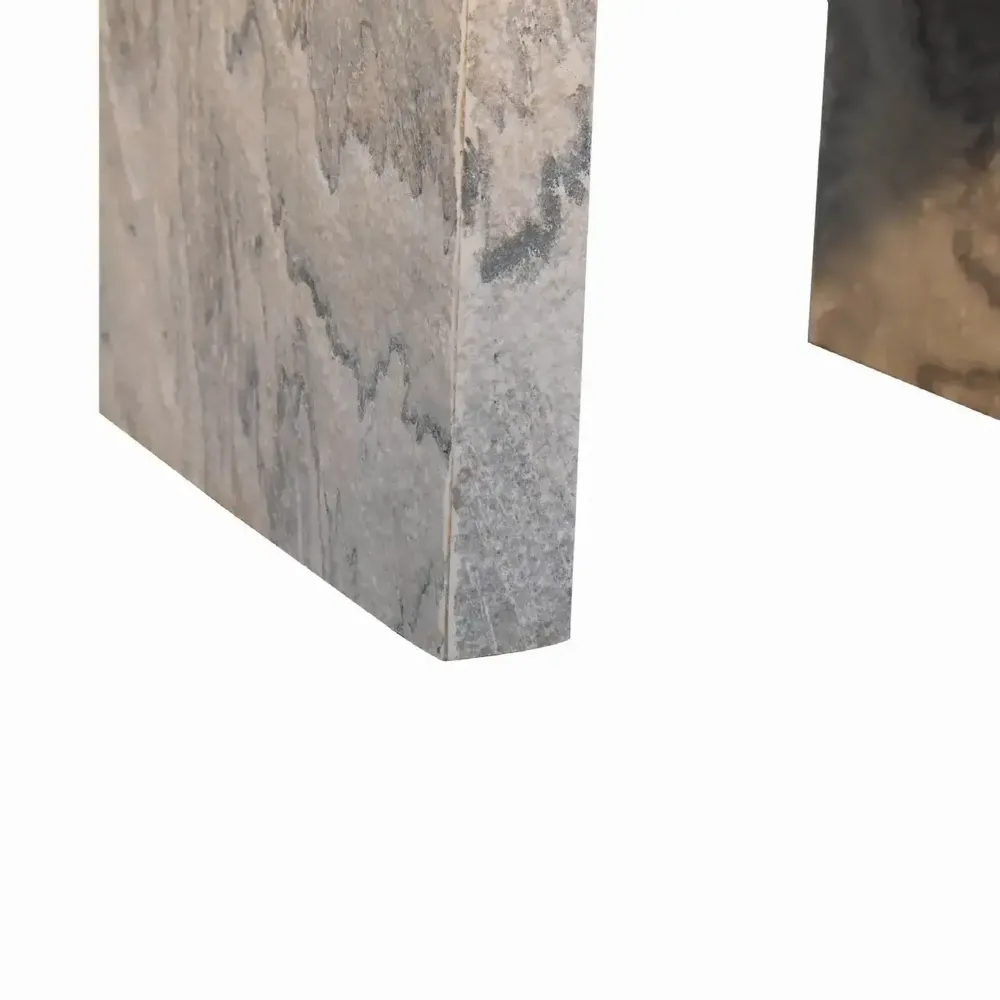 Tables de nuit - Artisan Furniture en bois massif Nouveau Table de chevet, 1 Tiroir, Laminated Marble Effect-White - ARTISAN FURNITURE