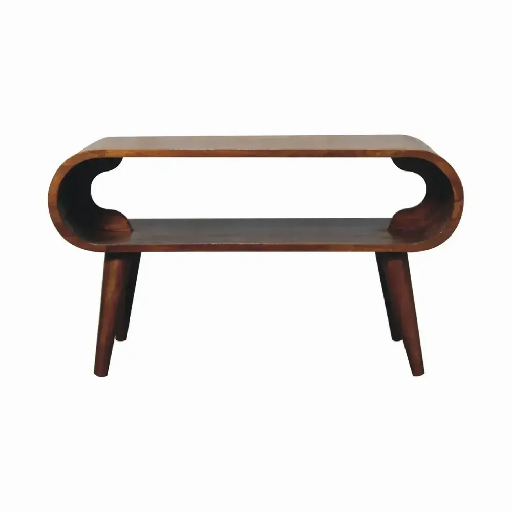 Tables basses - Artisan Furniture en bois massif Ouvert Commodenut Table basse, Niche ouverte, Marron Foncé - ARTISAN FURNITURE
