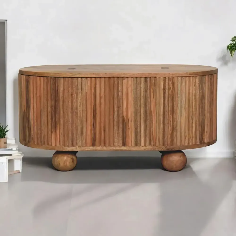 Coffee tables - Artisan Furniture Solid Wood Soba Ball Lid-up Coffee Table, 1 Storage, Brown - ARTISAN FURNITURE