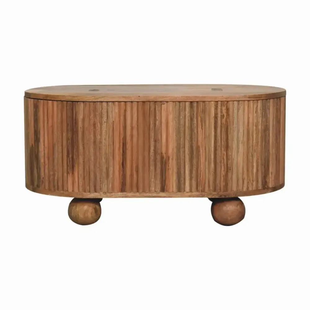 Coffee tables - Artisan Furniture Solid Wood Soba Ball Lid-up Coffee Table, 1 Storage, Brown - ARTISAN FURNITURE