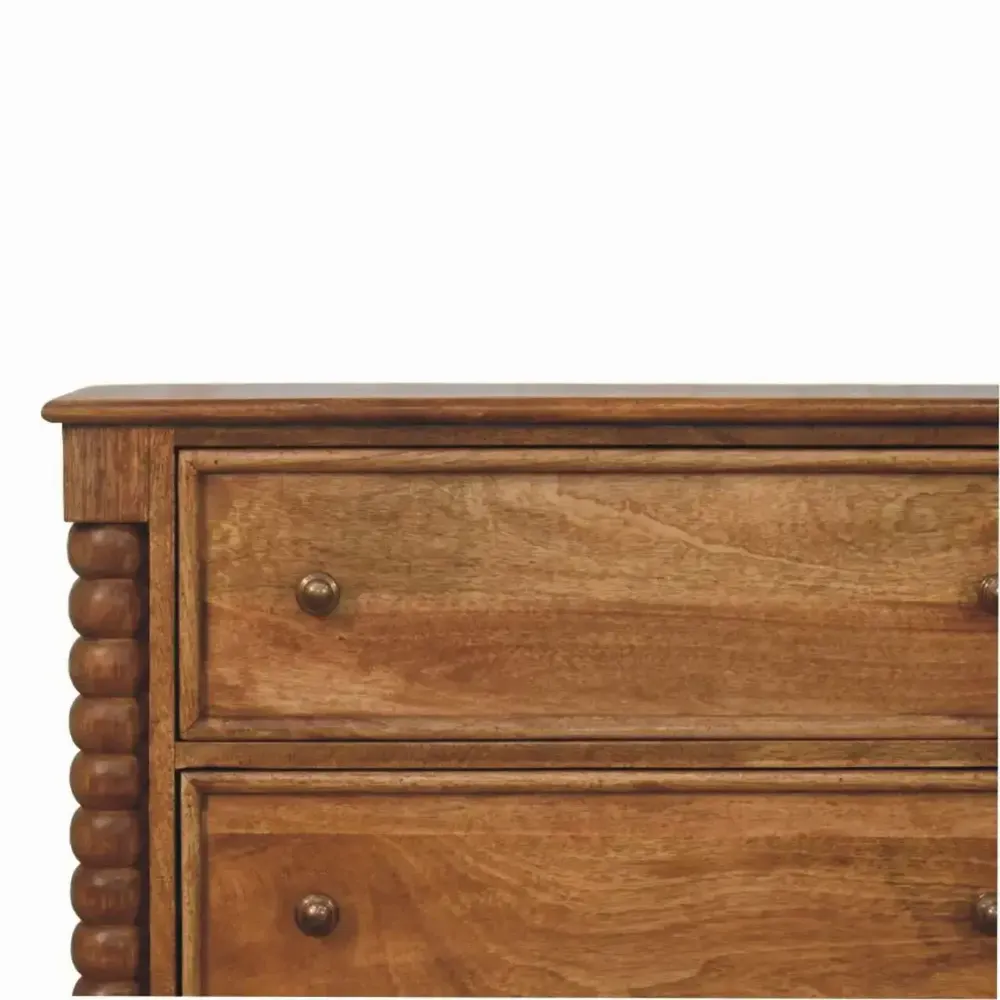 Chests of drawers - Artisan Furniture Solid Wood Spindle Chest, 3 Drawers, Brown - ARTISAN FURNITURE