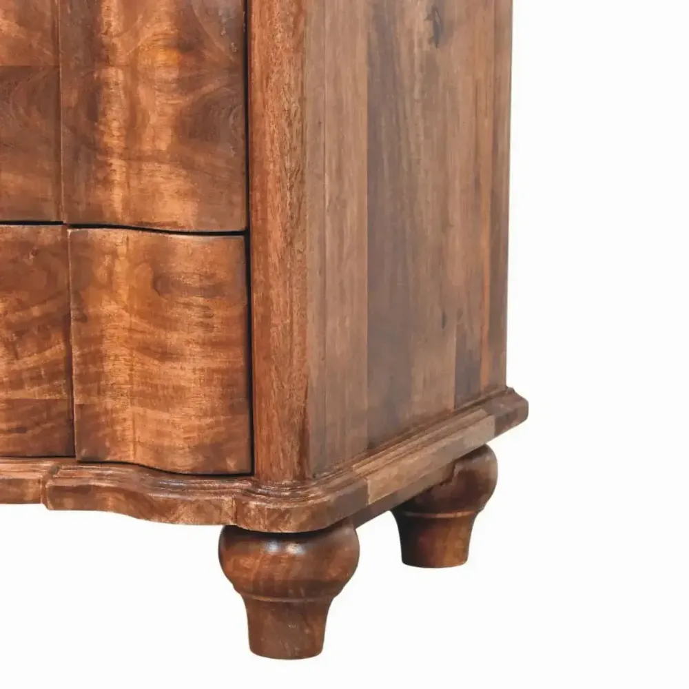 Tables de nuit - Artisan Furniture en bois massif Valence Table de chevet, 3 Tiroirs, Marron - ARTISAN FURNITURE