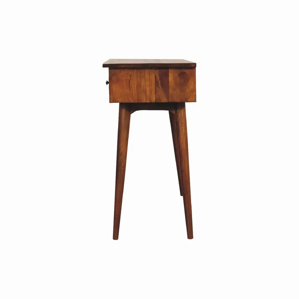 Console table - Artisan Furniture Solid Wood Large 3 Drawer Chestnut Console, 3 Drawers, Dark Brown - ARTISAN FURNITURE