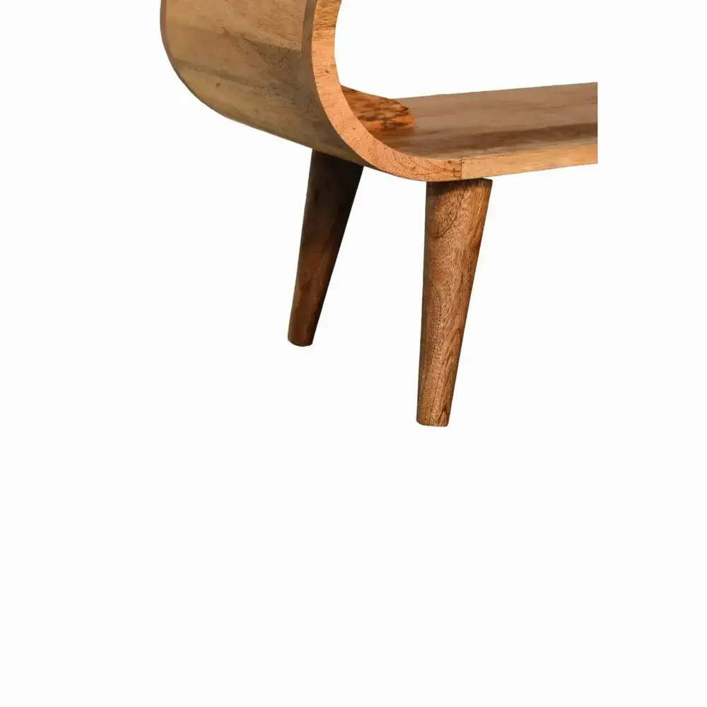 Coffee tables - Artisan Furniture Solid Wood Amaya Nordic Style Oak-ish Coffee Table, Open Slot, Beige - ARTISAN FURNITURE