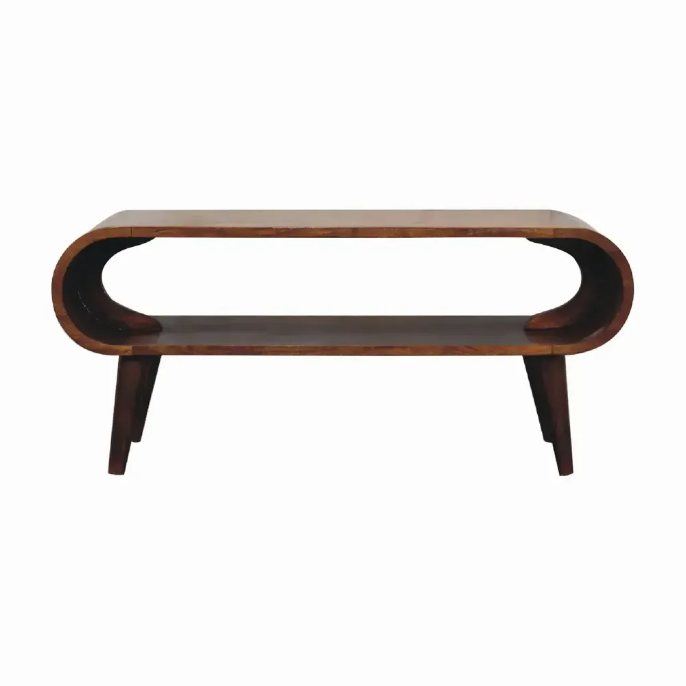 Tables basses - Artisan Furniture Table Basse Amaya Style Nordique, Fente Ouverte, Marron Foncé - ARTISAN FURNITURE