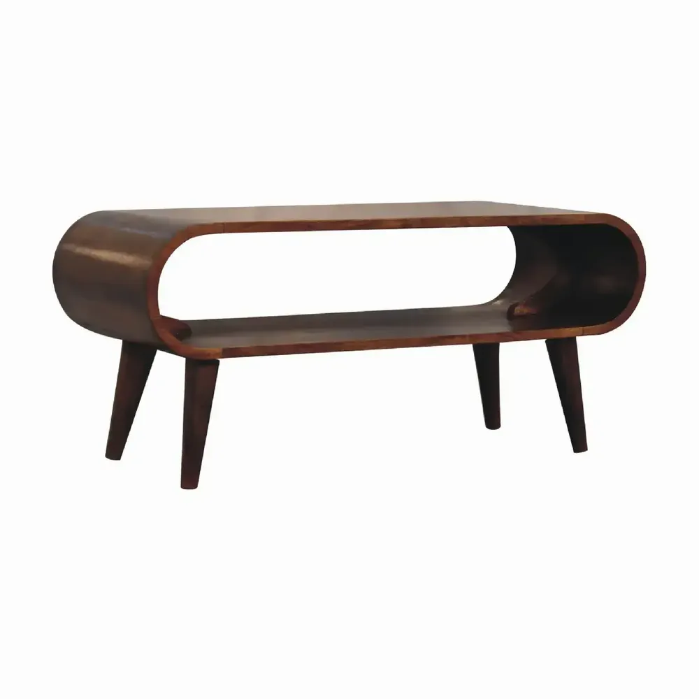 Tables basses - Artisan Furniture Table Basse Amaya Style Nordique, Fente Ouverte, Marron Foncé - ARTISAN FURNITURE