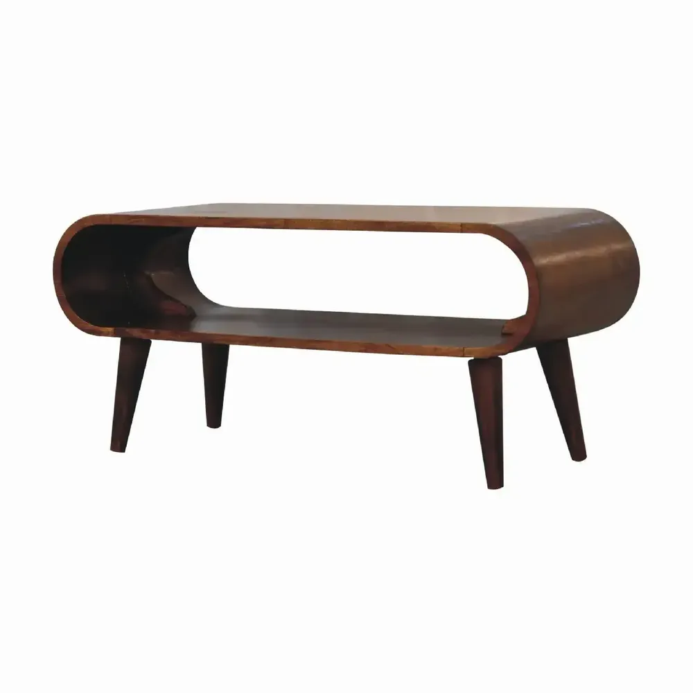 Tables basses - Artisan Furniture Table Basse Amaya Style Nordique, Fente Ouverte, Marron Foncé - ARTISAN FURNITURE