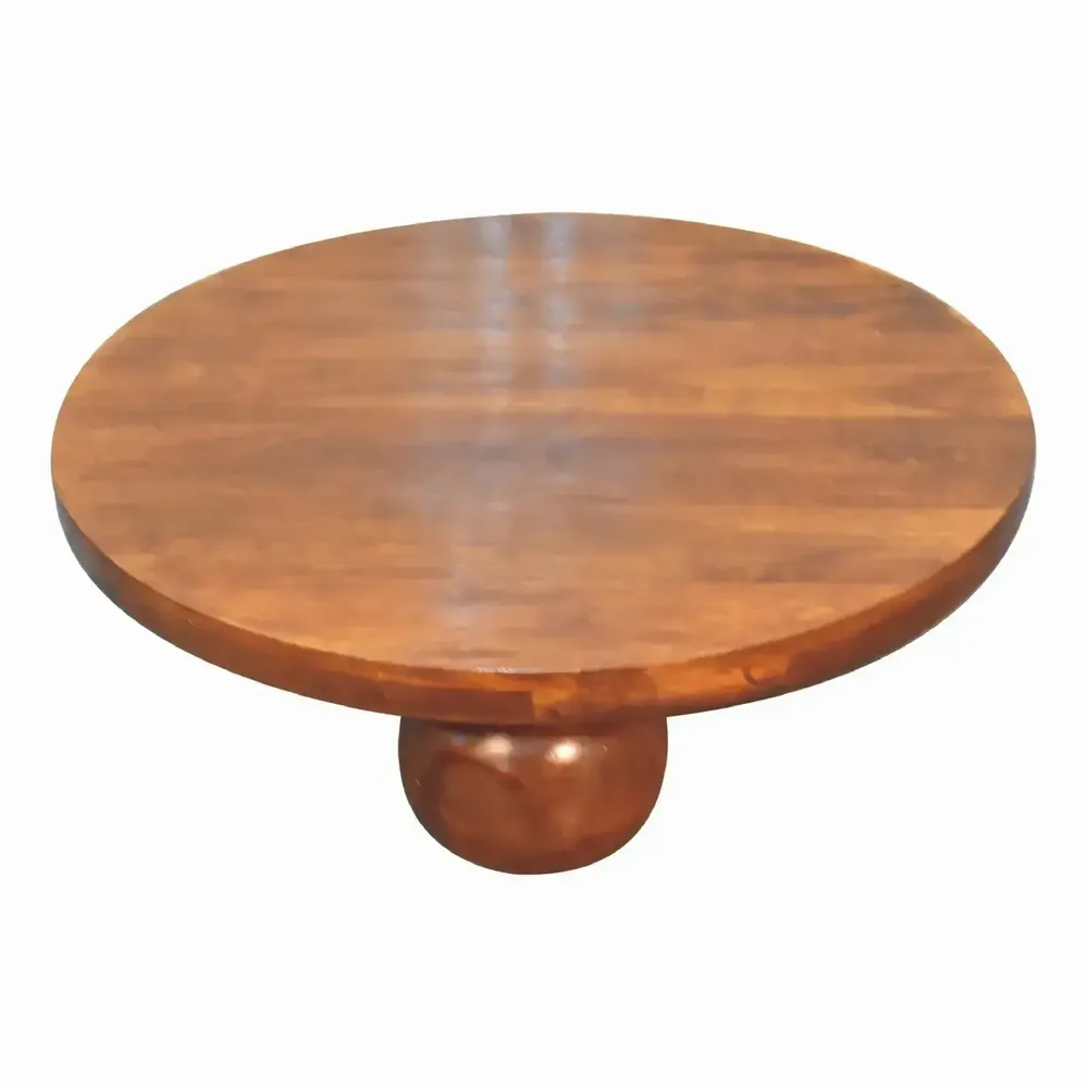Coffee tables - Artisan Furniture Solid Wood Chestnut Central Ball Table, Dark Brown - ARTISAN FURNITURE