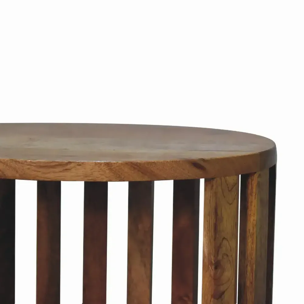 Night tables - Artisan Furniture Solid Wood Ariella Single Shelf Nightstand, Open Shelf, Beige - ARTISAN FURNITURE