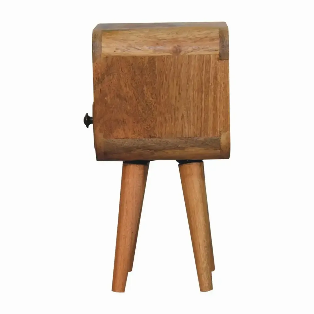 Tables de nuit - Artisan Furniture Table de Nuit Extra Mini Courbe, 1 Tiroir et Fente Ouverte, Oak-ish, Marron - ARTISAN FURNITURE