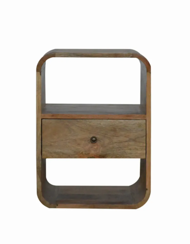 Tables de nuit - Artisan Furniture Table de Nuit London, 1 Tiroir et 2 Fentes Ouvertes, Beige - ARTISAN FURNITURE