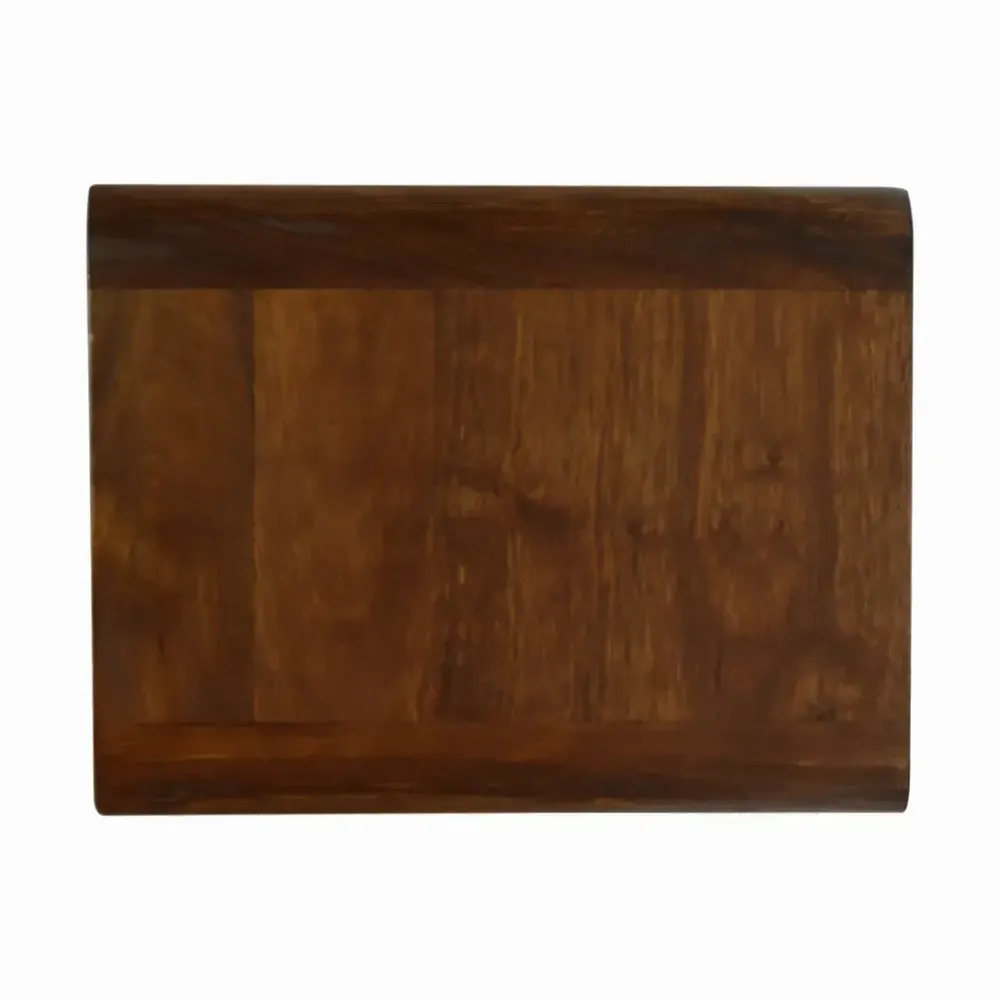 Tables de nuit - Artisan Furniture Table de Nuit Murale Courbe en Châtaignier, 2 Tiroirs, Marron Foncé - ARTISAN FURNITURE